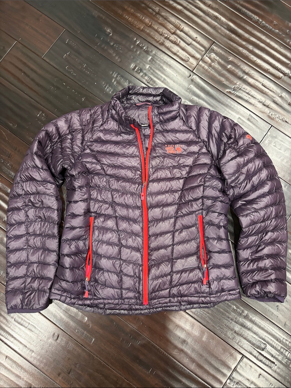 Mountain Hardwear Quilted Jacket in Deep Purple with Red Trim